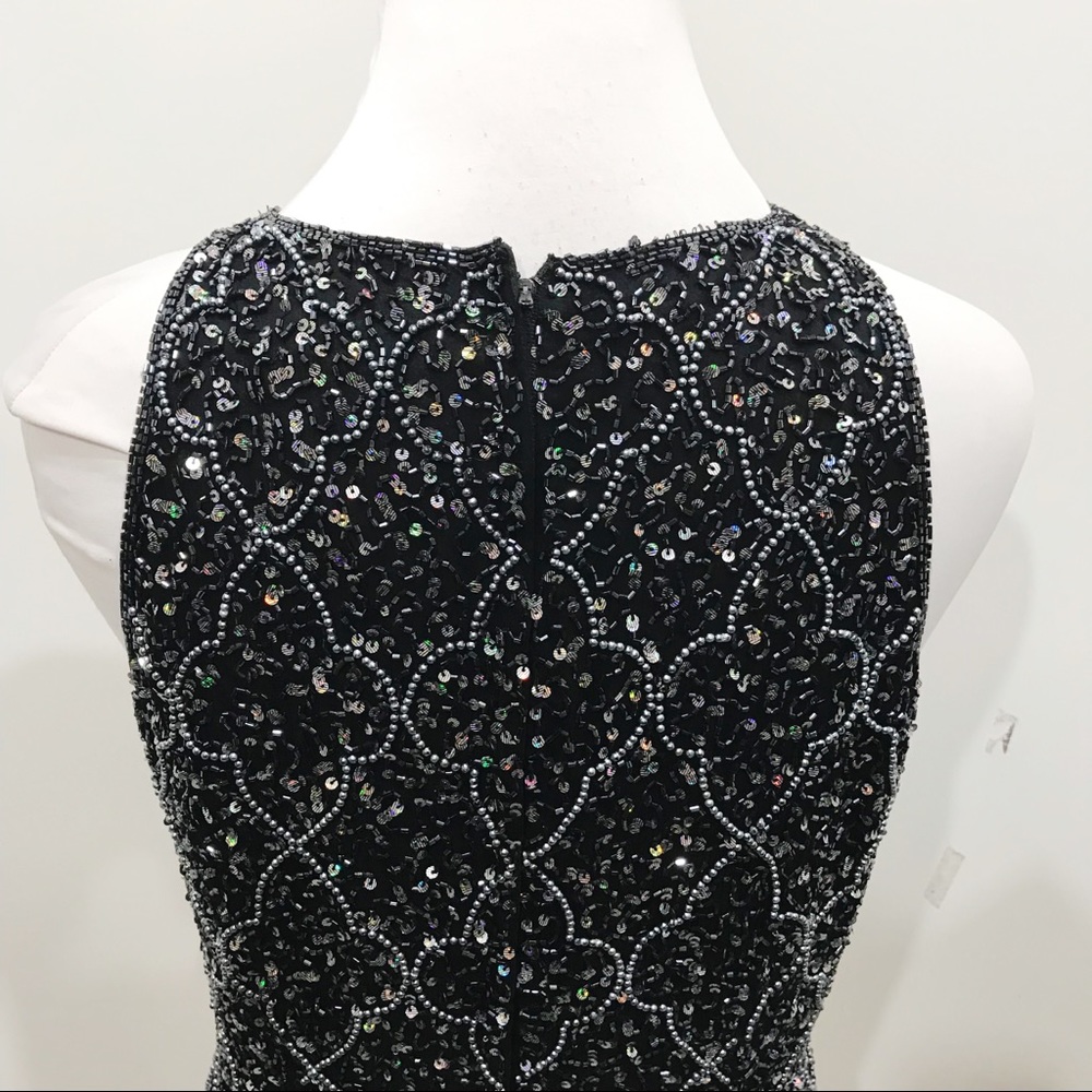 Adrianna Papell Size M Black Silk Blouse Cocktail - Picture 5 of 8